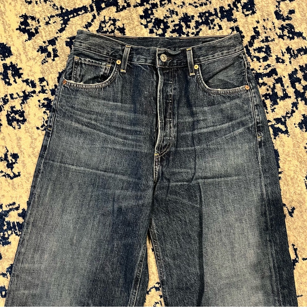 Citizens Of Humanity Dark Blue Relaxed Wide-Leg Jeans - Picture 2 of 5